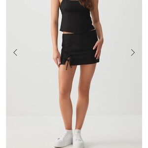 Black Bow Mini Skirt